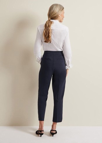 Phase Eight Ulrica Tapered Trousers Navy Australia | SF6234890